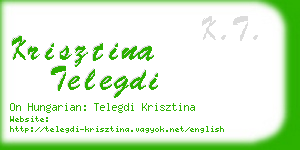 krisztina telegdi business card